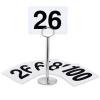 KaiYeA Table Place Card Holders 10pcs Table Number Holder Stand for Restaurants, Banquets, Home and Office Decor For Wedding Party Buffet Reception(6 Inch Silver) view 2