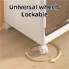 Wasdfzxc Rolling Storage Cabinet, Plastic Organizer with Lid, Laundry Basket with Wheels, Foldable Hamper for Bedroom, Living Room(Gray) view 3
