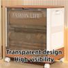 Wasdfzxc Rolling Storage Cabinet, Plastic Organizer with Lid, Laundry Basket with Wheels, Foldable Hamper for Bedroom, Living Room(Gray) view 4