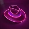 Disco LED Cowboy Cowgirl Hat Glowing Light Cap Bride Bridal Shower Party Supplies Bar Flashing Neon Hat-B04 LED- view 3