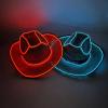 Disco LED Cowboy Cowgirl Hat Glowing Light Cap Bride Bridal Shower Party Supplies Bar Flashing Neon Hat-B08 LED- view 4