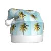 aabkjgfr Palm Tree Print Adult Santa Hat,Soft And Comfortable Santa Hat,Suitable For New Year'S Holiday Parties,Indoors And Outdoors. view 1