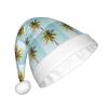 aabkjgfr Palm Tree Print Adult Santa Hat,Soft And Comfortable Santa Hat,Suitable For New Year'S Holiday Parties,Indoors And Outdoors. view 2