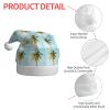 aabkjgfr Palm Tree Print Adult Santa Hat,Soft And Comfortable Santa Hat,Suitable For New Year'S Holiday Parties,Indoors And Outdoors. view 4