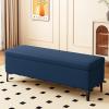 JDPYURV Storage Bench for Bedroom & Entryway, Lift-Top Leather Ottoman with Shoe Storage, Foot of Bed Bench for Living Room, Upholstered Footrest Stool for Hallway(J,90 * 40cm) view 1
