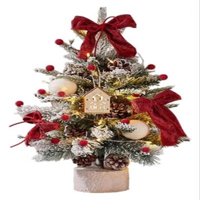 Christmas Trees, Tree,Mini Tree Set, Small Tabletop Artificial with Ornaments Balls and Pine Cones DIY Decorations(45cm)