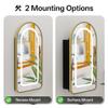 Arched Bathroom Medicine Cabinet with Mirror, No Assembly Needed, Recessed or Surface Mount Wall Storage Cabinet, Mirror Cabinet with Tissue Slot & 2X Magnifying Mirror (Gold-LED, 29.5"H x 15.7"W) view 4