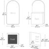 Arched Bathroom Medicine Cabinet with Mirror, No Assembly Needed, Recessed or Surface Mount Wall Storage Cabinet, Mirror Cabinet with Tissue Slot & 2X Magnifying Mirror (Bevel, 31.5"H x 19.7"W) view 2