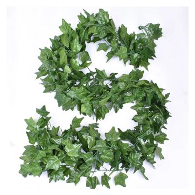 12PCS 2.0M Artificial Ivy Garland, Fake Hanging Vine with Green Leaves for Wedding, Home & Party Decoration