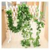 12PCS 2.0M Artificial Ivy Garland, Fake Hanging Vine with Green Leaves for Wedding, Home & Party Decoration view 3