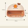 YWBL-WH Wall Mounted Dish Plastic Cartoon Drainable Box Holder with Removable Drain Tray for Bathroom Kitchen Hotel Decor view 2