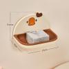 YWBL-WH Wall Mounted Dish Plastic Cartoon Drainable Box Holder with Removable Drain Tray for Bathroom Kitchen Hotel Decor view 3