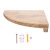 BESPORTBLE Fan Shaped Oak Corner Shelf Wall-Mounted Storage Rack with Rounded Edges Clapboard for Kitchen Bedroom Living Home Organization view 1