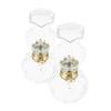 2pcs Hurricane Oil Lamp Glass White Retro Lantern Xmas view 1