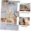 2pcs Hurricane Oil Lamp Glass White Retro Lantern Xmas view 3