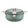 Japanese Style Stainless Steel Deep Frying Pot with Splash Design and Temperature Control Non Stick Tempura Fryer for Home Kitchen Green Pan for Oil Drainage and view 1