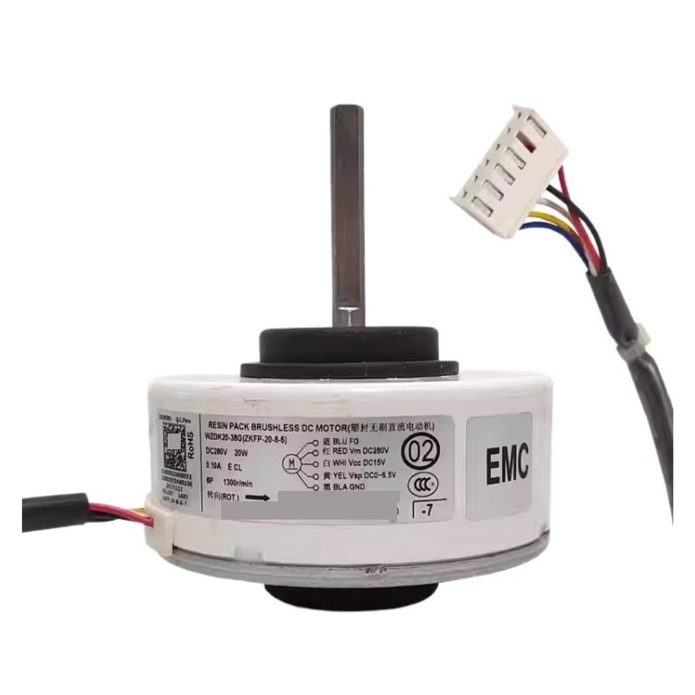 Compatible For Midea Air Conditioner Indoor Unit DC Fan Motor WZDK20-38G DC280V 20W 1800r/min ZKFP-20-8-6 Conditioning Parts