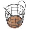 AUNMAS Coffee Pod Storage Basket, Modern Minimalist Large Capacity Iron Wire Coffee Pod Holder With Weighted Wooden Base For Home Cafe Bar (Black) view 3