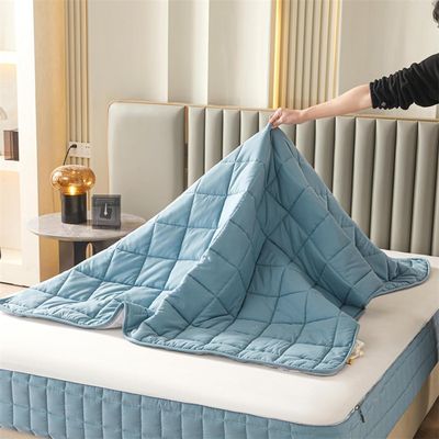 6-Sided Full Zipped Mattress Cover Customizable Quilted Mattress Slipcover Zip Up Bed Fitted Sheet Double/Single/King Topper Washable Anti-dust 360Total Encasement Protector(Color5,90x190x30cm)