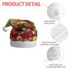 LIXLZH Gingerbread Man Candy Print Adult Unisex Christmas Hat Trim And Ball Festive For Xmas Party Holiday Headwear view 4