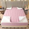 6-Sided Full Zipped Mattress Cover Customizable Quilted Mattress Slipcover Zip Up Bed Fitted Sheet Double/Single/King Topper Washable Anti-dust 360Total Encasement Protector(Color1,160x200x30cm) view 2