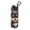 18oz Sports Insulated Water Bottle,Card Love Fancy Puppy Stainless Steel Travel Thermal Mug With Handle,Reusable Leak Proof Sports Insulated Kettle view 1