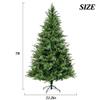 7ft Artificial Christmas Tree, Premium PE+PVC Unlit Tree with Hinged Design & Dense Realistic Branches, Classic Green (7FT) view 3