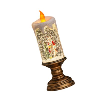 Whltzf Portable Snow Globes LED Desk Night Light Shape Swirling Glitter Christmas Lamp Decoration for Party Shape Swirling Glitter Lamp