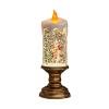 Whltzf Portable Snow Globes LED Desk Night Light Shape Swirling Glitter Christmas Lamp Decoration for Party Shape Swirling Glitter Lamp view 3
