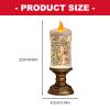 Whltzf Portable Snow Globes LED Desk Night Light Shape Swirling Glitter Christmas Lamp Decoration for Party Shape Swirling Glitter Lamp view 4