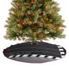 Christmas Movie Clapboard Tree Skirt 36" Soft Xmas Tree Mat Cover with Red Trim & Rope Tie, 30/36/48 Inch for for 3-7 Ft Trees Indoor Outdoor Home Party Farmhouse Holiday Ornaments Decorations view 4