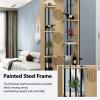200cm/78.7in Height Floor to Ceiling Wall Post Partitions Screens,Modern Wooden Slats Privacy Screens Room Partition,with Open Storage Space,for Teahouse/Coffee Shop(A,140cm/55.1in) view 4