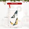 BWQTRYD High Heel Shoes Christmas Stockings Large Xmas Hanging Stocking Plush Xmas Stocking Fireplace Hanging Stockings Gift Bag for Family Holiday Christmas Decoration view 3