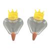 JINPIAOPIAO 2Pcs Heart Plant Watering Globes Watering Globes for Indoor Plant Flowers Outdoor Houseplant Watering Bulb Dripper view 1