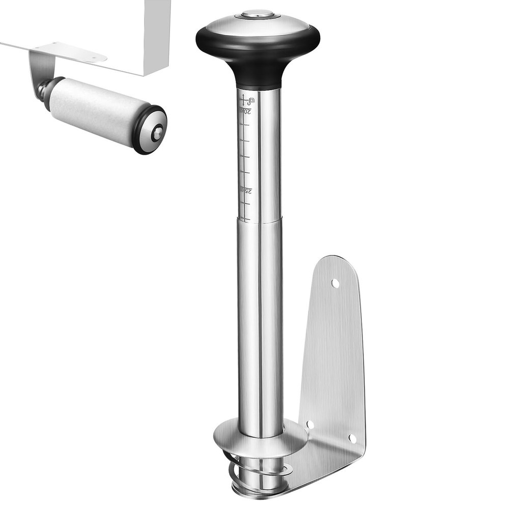 NUOBESTY Stainless Steel Paper Towel Holder Vertical Kitchen Organizer Multi-Functional Cling Wrap Storage Bathroom Accessories Easy-Clean Stylish Rack