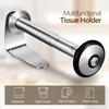 NUOBESTY Stainless Steel Paper Towel Holder Vertical Kitchen Organizer Multi-Functional Cling Wrap Storage Bathroom Accessories Easy-Clean Stylish Rack view 3