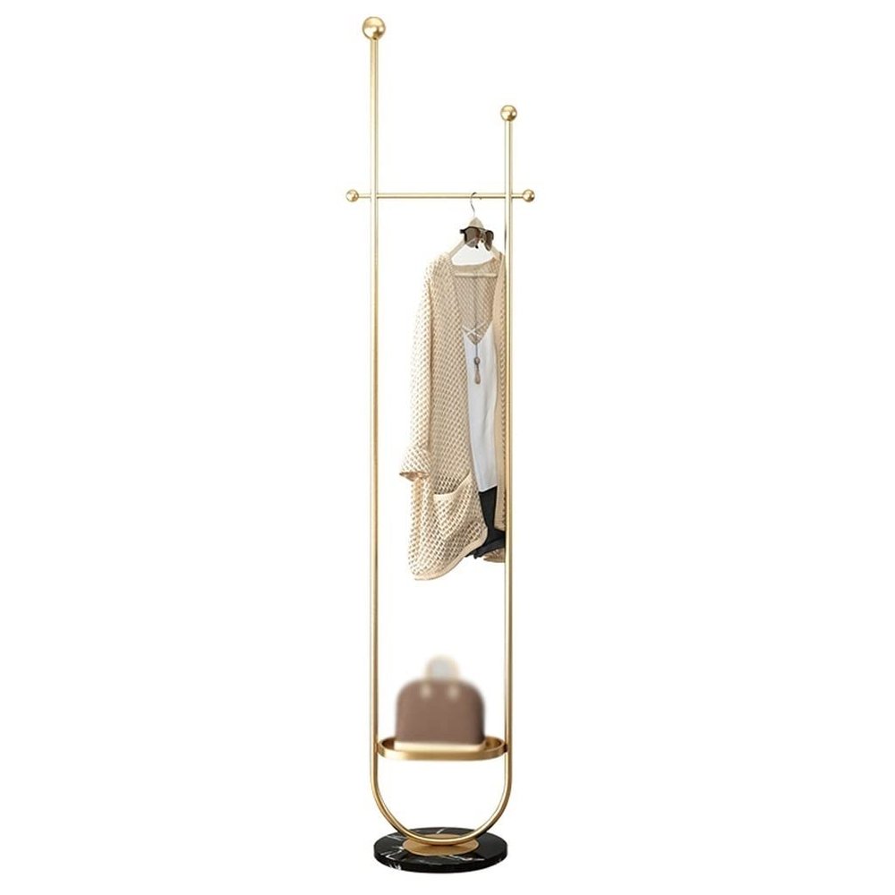 ocpcrn Hall Tree Stand Modern creative coat rack home metal floor-standing marble base living room bedroom corridor porch Freestanding Coat Rac