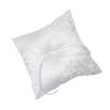 RSHuiOUXX Handmade Beads Tulle Rings Pillow for Weddings with Lace Appliques and Bowknot Decoration Fabric Rings Holder view 1