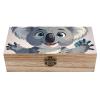 FekiLoot Cartoon Koala Wooden Storage Boxes with Hinged Lid Jewelry Box with Lock Memory Keepsake Boxes for Letters,Crafts And Photo Storage view 1