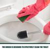 Abaodam Toilet Brush Set with Long Ergonomic Handle and Holder for Bathroom Cleaning Stylish Modern Design Toilet Bowl Cleaner Brush for Easy and Efficient Home Use view 3