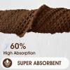 Accumtek Extra Large Waffle Bath Mat, 6'x2' Brown, Super Absorbent Non-Slip Quick Dry Bathroom Rugs with Tassels, Machine Washable Ultra Soft Boho Bath Rugs for Floor, Toilet Mats Boho Farmhouse Decor view 3