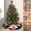 36 Inch Christmas Tree Skirts, Festive Xmas Decorations for Indoor Outdoor Use, Modernity of Triangular Tile Mosaic Christmas Tree Mat for Festival Celebrations view 4