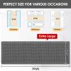 ACCUMTEK Extra Large Waffle Bath Mat, 6'x2' Grey, Super Absorbent Non-Slip Quick Dry Bathroom Rugs with Tassels, Machine Washable Ultra Soft Boho Bath Rugs for Floor, Toilet Mats Boho Farmhouse Decor view 2