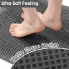 ACCUMTEK Extra Large Waffle Bath Mat, 6'x2' Grey, Super Absorbent Non-Slip Quick Dry Bathroom Rugs with Tassels, Machine Washable Ultra Soft Boho Bath Rugs for Floor, Toilet Mats Boho Farmhouse Decor view 4