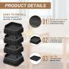 uxcell Bed Risers, Square Heavy Duty Stackable Lift Block to 1 Inch Plastic Furniture Risers for Desk, Chair, Table, Sofa Legs, Washing Machine, Refrigerator, Black view 3