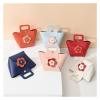 LumaGrove Favour Boxes 10pcs Leather Bags Flower Packaging Bag Wedding Favour Candy Box Mini Handbag(Pink) view 2