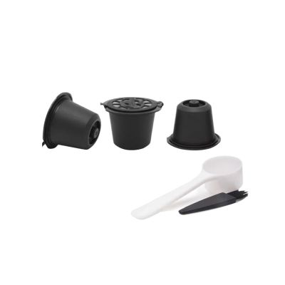 3pcs/lot Reusable Refillable Coffee Capsule FiltersCompatible For Nespresso Filter Pod With Stainless Steel Mesh Kitchen Coffee Cup(3pcs black)