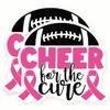 Breast Cancer Magnets - Football Magnets - Cheer for The Cure - 2 Pack Sticks to Fridges, Lockers, Toolboxes & More - Made in USA - AQM9885 view 1