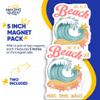 Beach Magnets - Life is a Beach - Wave Starfish Design - 2 Pack - Sticks to Fridges, Lockers, Toolboxes & More - Made in USA - AQS10775 view 4
