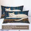 MLWC Cat Comforter Set California King Size, Animal Bedding Set, Animal Cat Duvet Cover with Zipper & Ties, Reversible Bedding & Bedroom Decor, 3 Pieces, 2 Pillow Cases view 4
